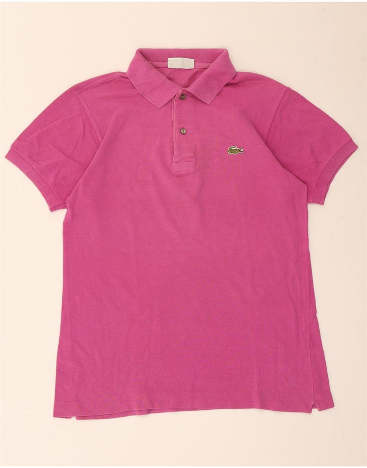 Camisa polo masculina Lacoste tamanho 3 pequeno algodão rosa