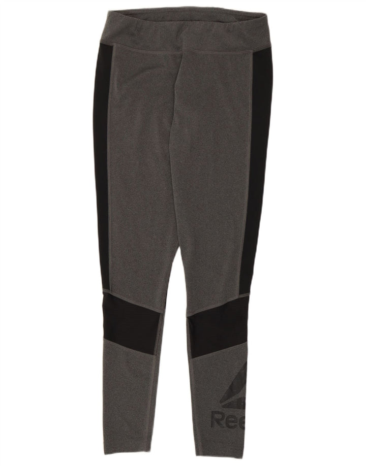 Leggings Reebok Speedwick Graphic Femininas UK 12/14 Médio Cinza Colorblock