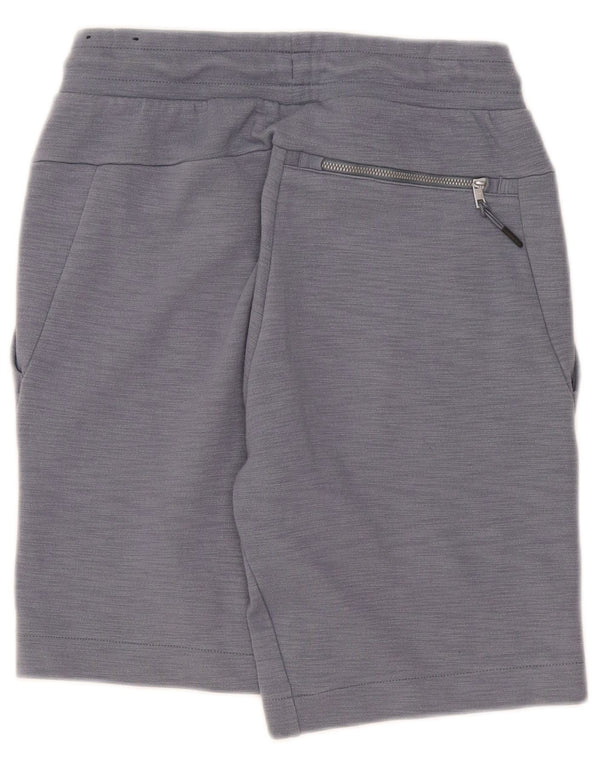 Shorts esportivos masculinos Nike pequenos algodão manchado azul marinho