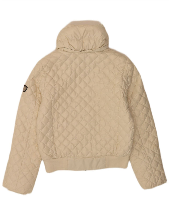 Jaqueta feminina acolchoada acolchoada Conte of Florence IT 46 grande poliéster branco