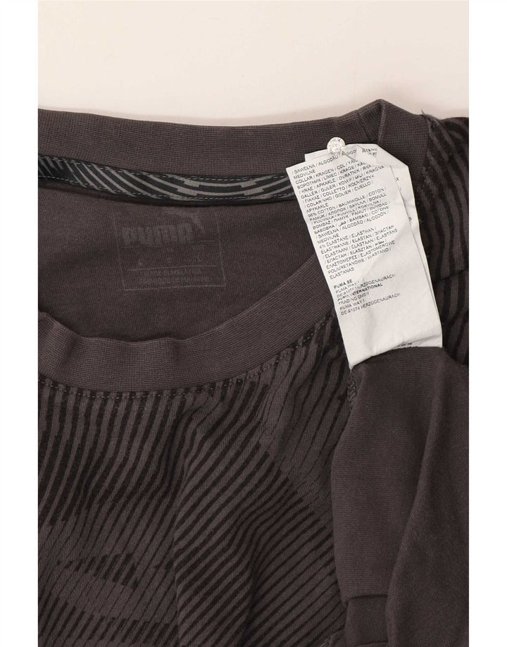 Camiseta masculina Puma grande algodão geométrico cinza