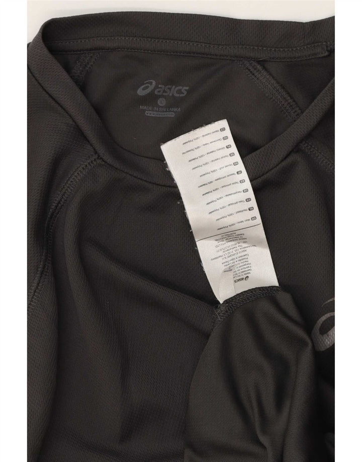 Camiseta masculina Asics Top grande cinza poliéster