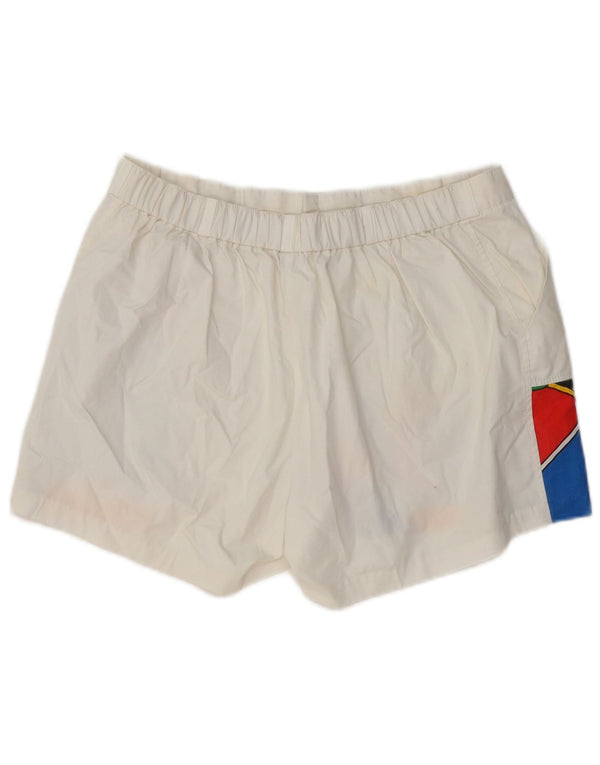 TRIGEMA Mens Chino Shorts IT 52 XL W36 Algodão Geométrico Branco