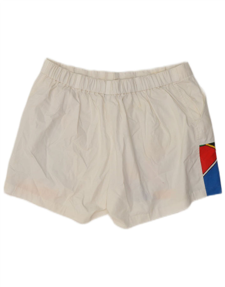 TRIGEMA Mens Chino Shorts IT 52 XL W36 Algodão Geométrico Branco