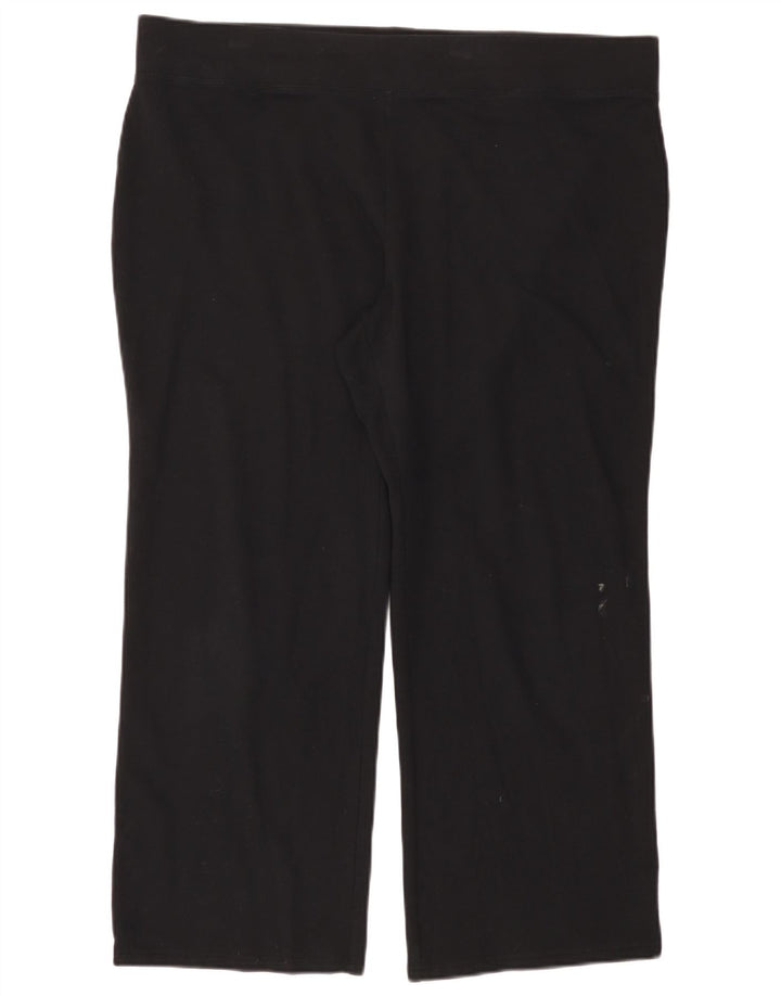 Calça de treino feminina MARKS & SPENCER UK 20 2XL algodão preto