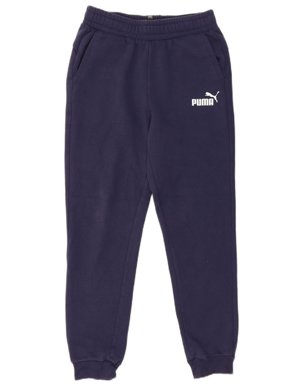 Puma Meninas Calças de Treino Joggers 13-14 Anos Azul Marinho Algodão