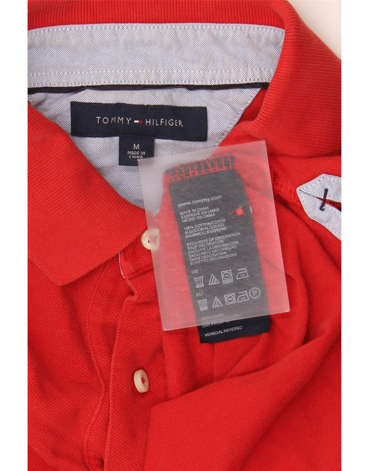Camisa polo masculina Tommy Hilfiger médio algodão vermelho