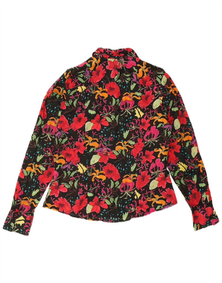 Camisa feminina TOMMY HILFIGER EUA 6 médio algodão floral multicolorido