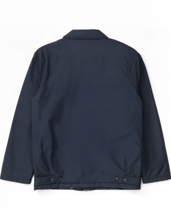 Jaqueta corta-vento masculina St Michael Loose Fit Reino Unido 38 algodão azul marinho médio