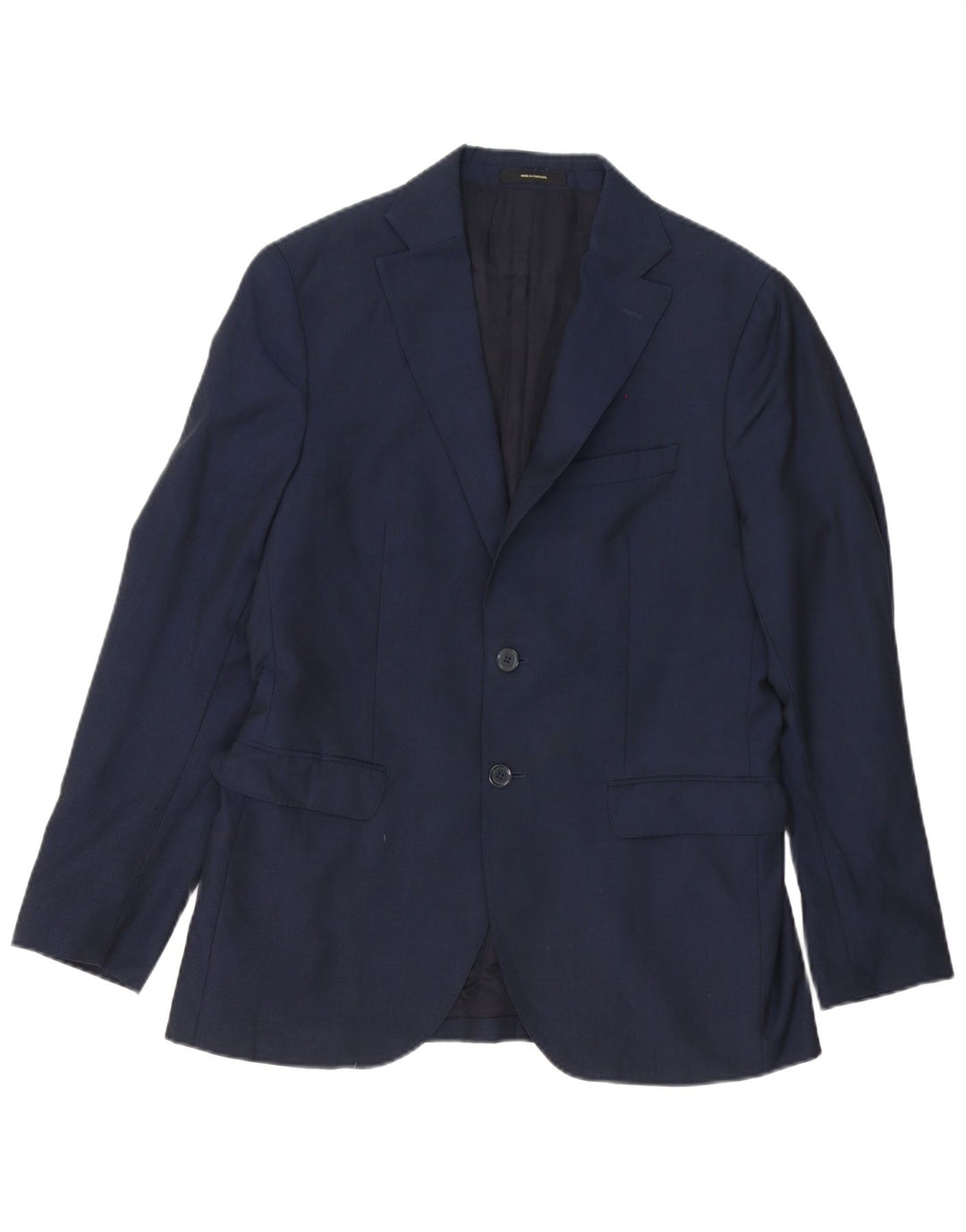 Jaqueta blazer masculina Massimo Dutti com 2 botões IT 48 lã azul marinho médio