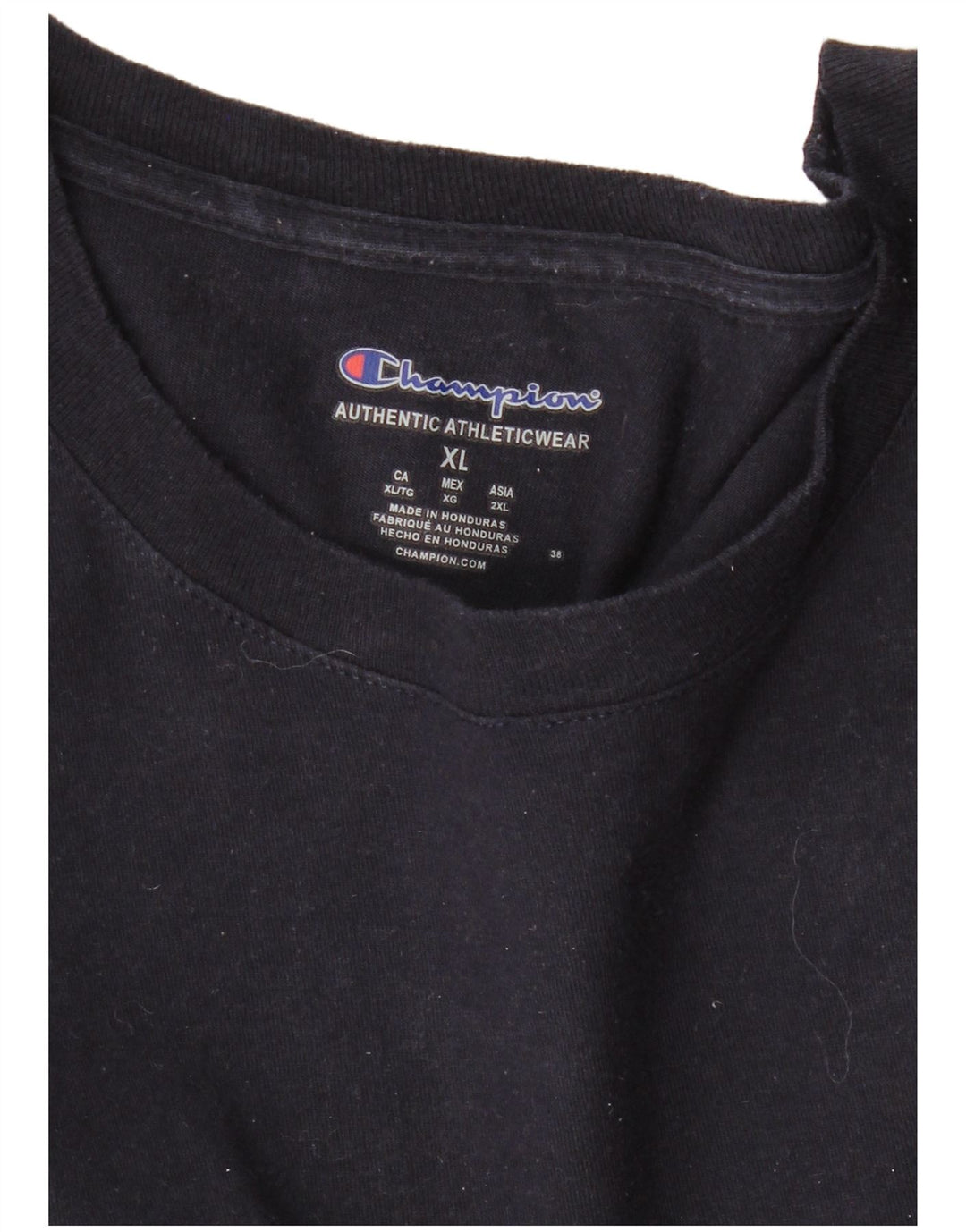 CHAMPION Top gráfico masculino manga comprida XL azul marinho