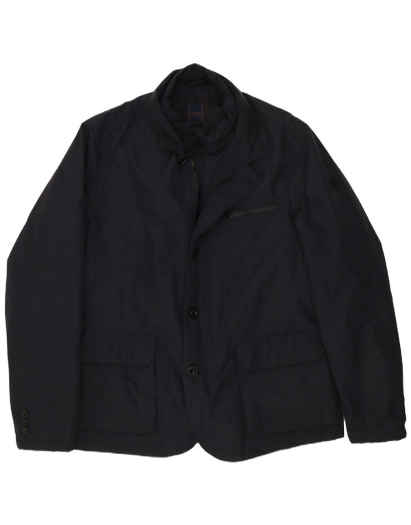 Jaqueta blazer masculina AT.P.CO com 3 botões Reino Unido 44 2XL azul marinho poliéster