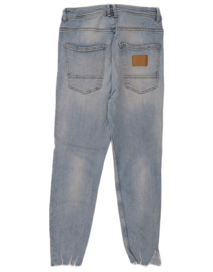 Zara Calça jeans masculina cortada EU 42 Grande W32 L25 Azul