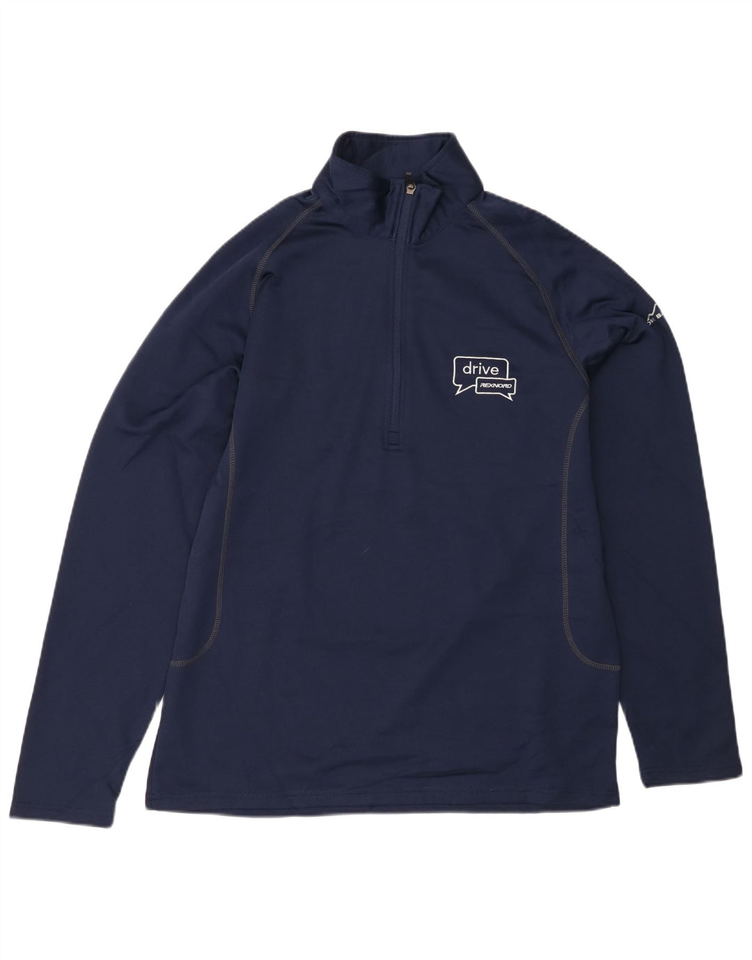 EDDIE BAUER Suéter masculino com zíper e gola grande poliéster azul marinho