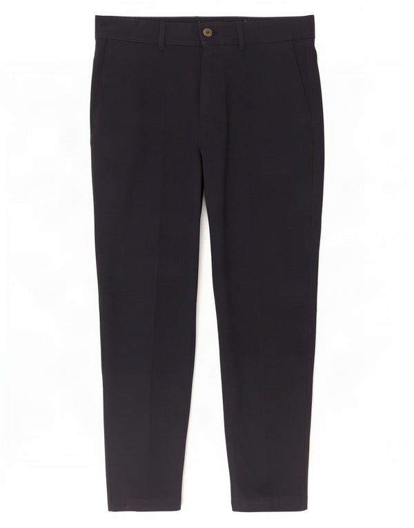 Calça masculina Zara Slim Suit UE 44 grande W34 L28 azul marinho poliéster
