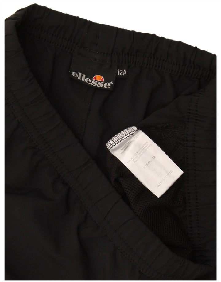 Shorts esportivos Ellesse para meninas 11-12 anos preto poliéster