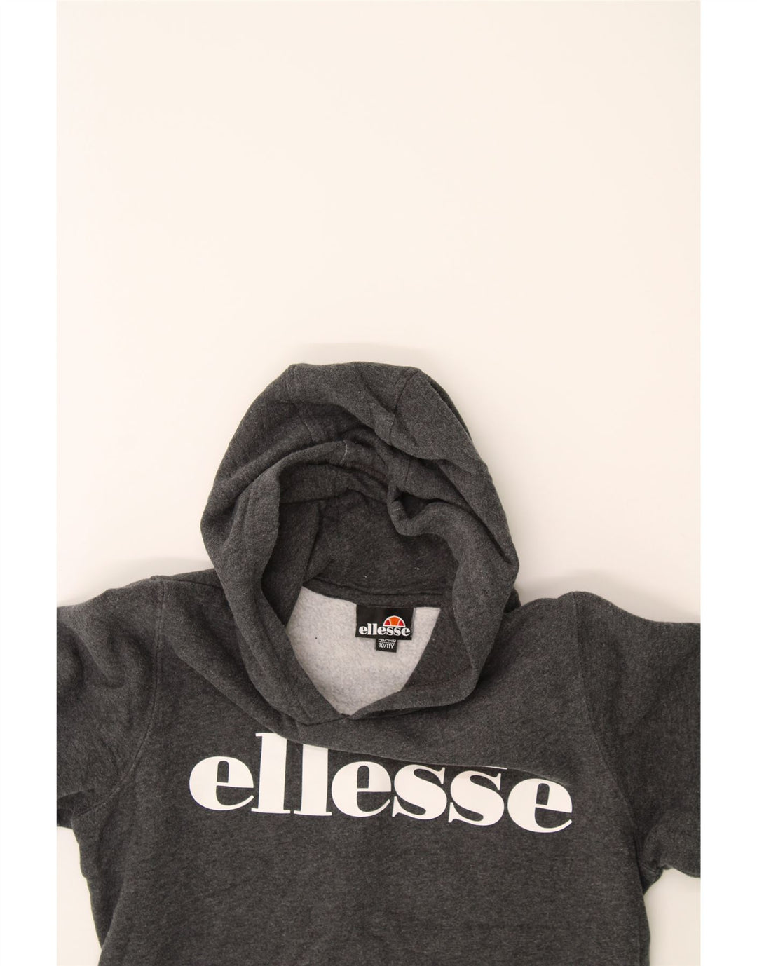 ELLESSE Boys Graphic Hoodie Jumper 10-11 Years Grey Cotton Vintage Ellesse and Second-Hand Ellesse from Messina Hembry 