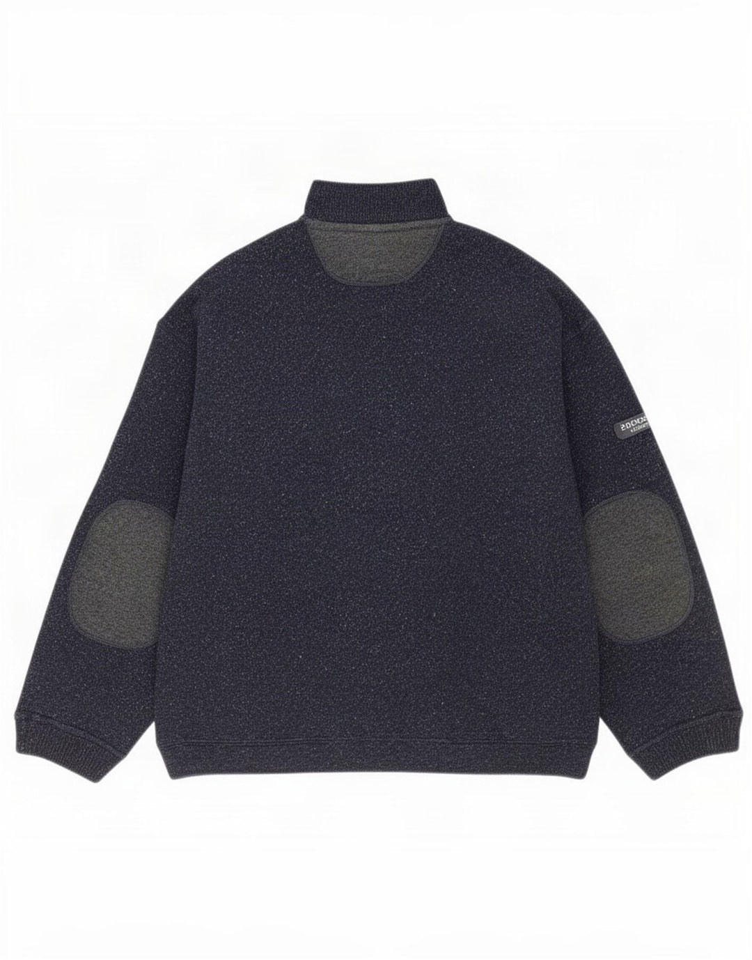 Suéter masculino Colmar com zíper e gola alta de lã manchada azul marinho médio