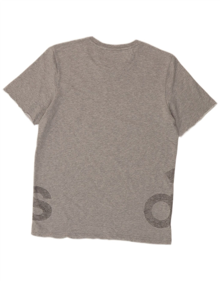 Camiseta Adidas Masculina Graphic Top Grande Algodão Cinza