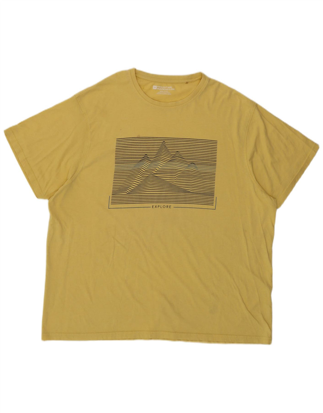 Camiseta gráfica masculina Mountain Warehouse Top 3XL de algodão amarelo