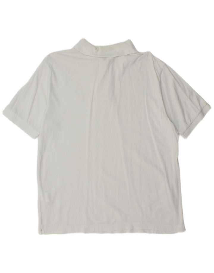 Camisa polo masculina Sergio Tacchini IT 50 algodão branco médio