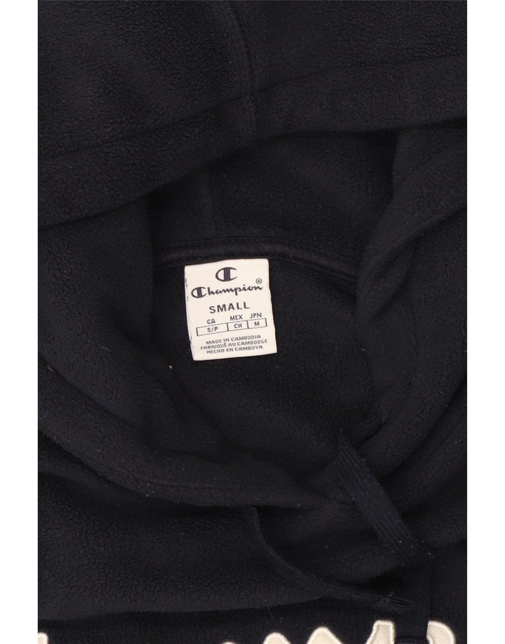 Jumper feminino de lã grande gráfico Champion UK 10 pequeno preto