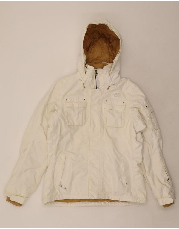 Jaqueta corta-vento feminina com capuz The North Face Reino Unido 16 grande nylon branco
