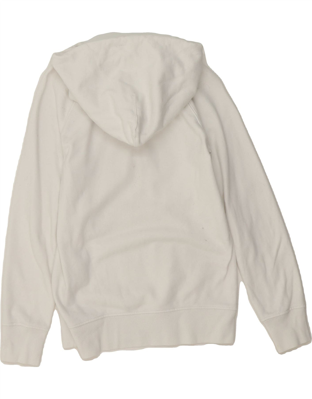 LEVI'S Womens Loose Fit Graphic Hoodie Jumper UK 2 2XS White Cotton Vintage Levi's and Second-Hand Levi's from Messina Hembry 