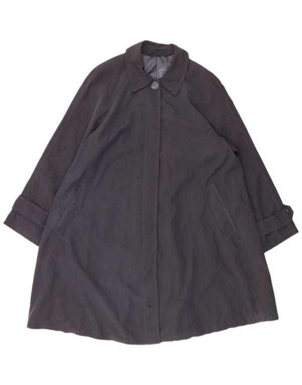 Trench coat feminino grande Marks & Spencer Reino Unido 10 pequeno modal azul marinho