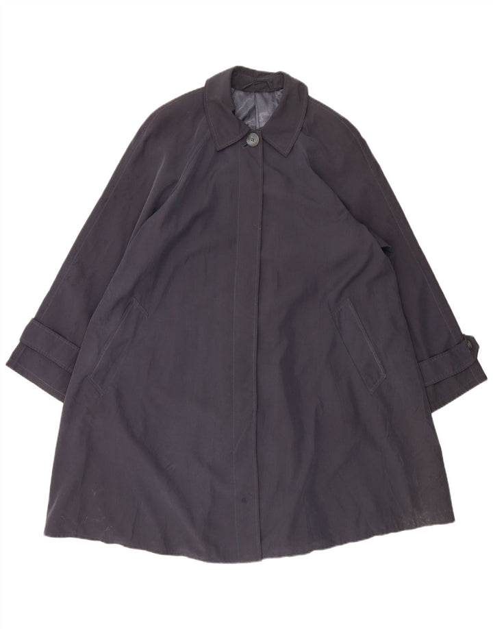 Trench coat feminino grande Marks & Spencer Reino Unido 10 pequeno modal azul marinho