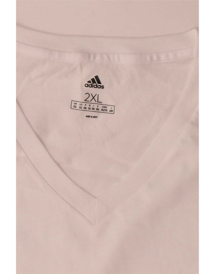 Camiseta masculina Adidas Top 2XL algodão branco