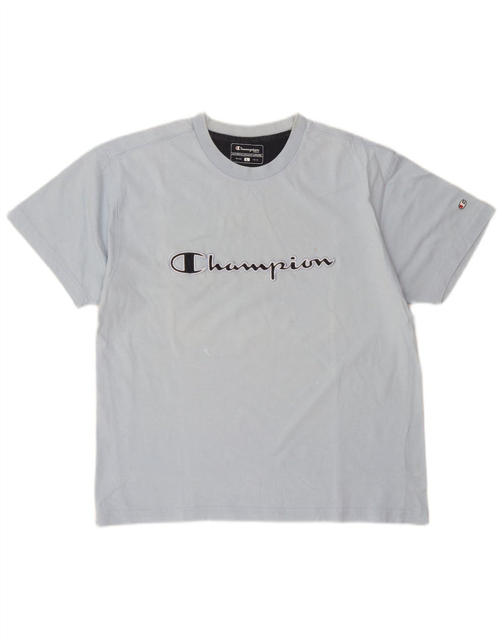 Camiseta masculina estampada Champion grande azul