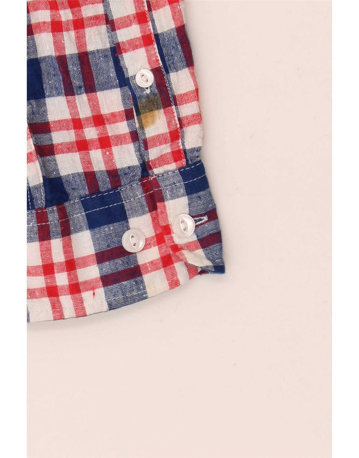Camisa masculina Tommy Hilfiger 15-16 anos algodão xadrez azul