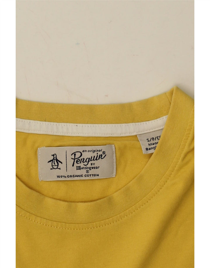 Camiseta masculina PENGUIN top pequeno algodão amarelo