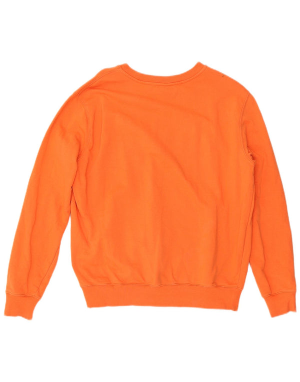 Hugo Boss moletom gráfico feminino jumper UK 14 médio laranja
