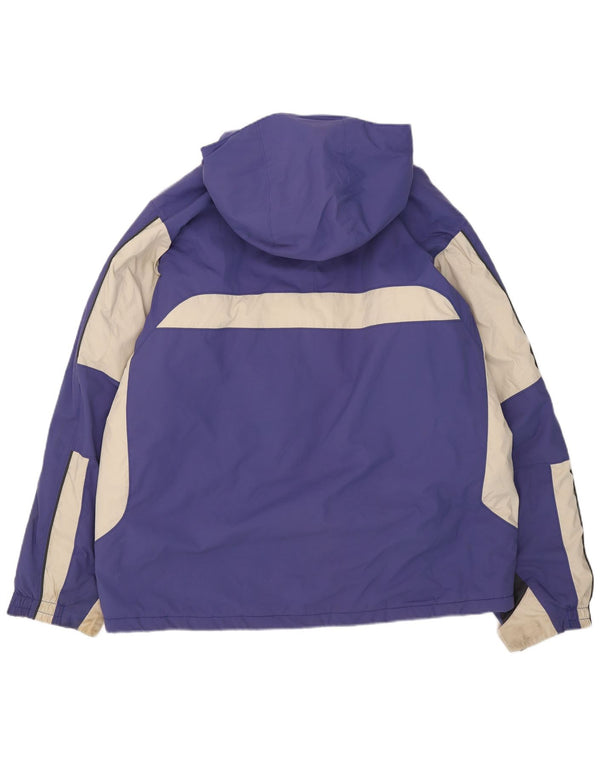 Jaqueta de esqui masculina Columbia com capuz UK 42 XL roxo Colourblock Nylon