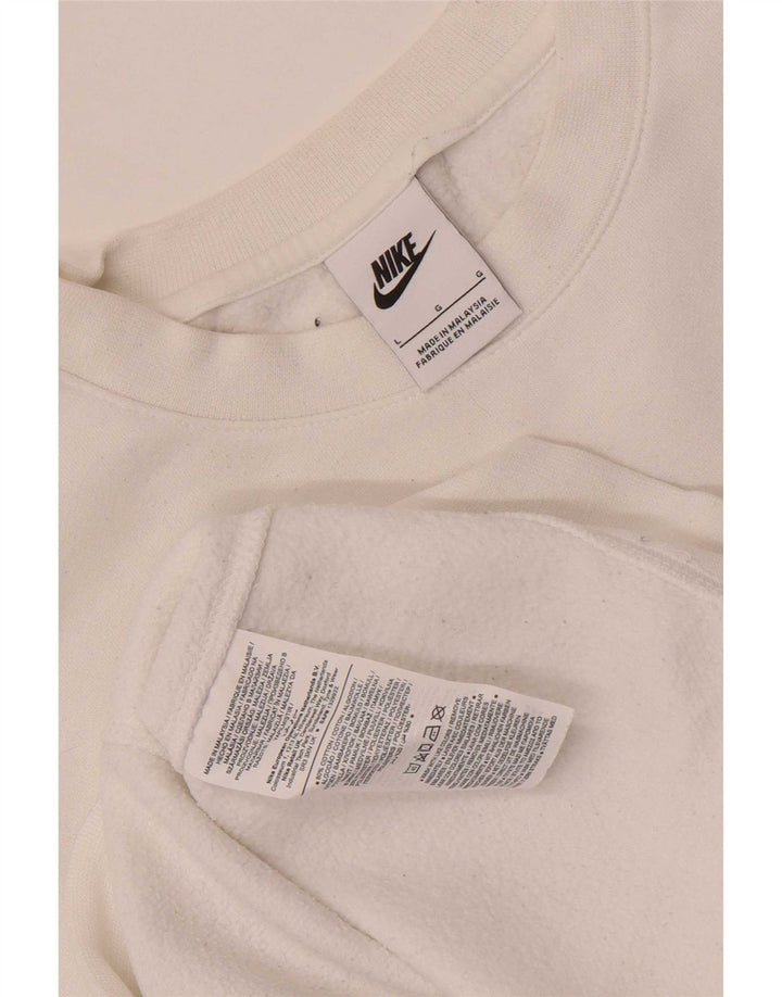 Nike moletom masculino jumper grande algodão branco