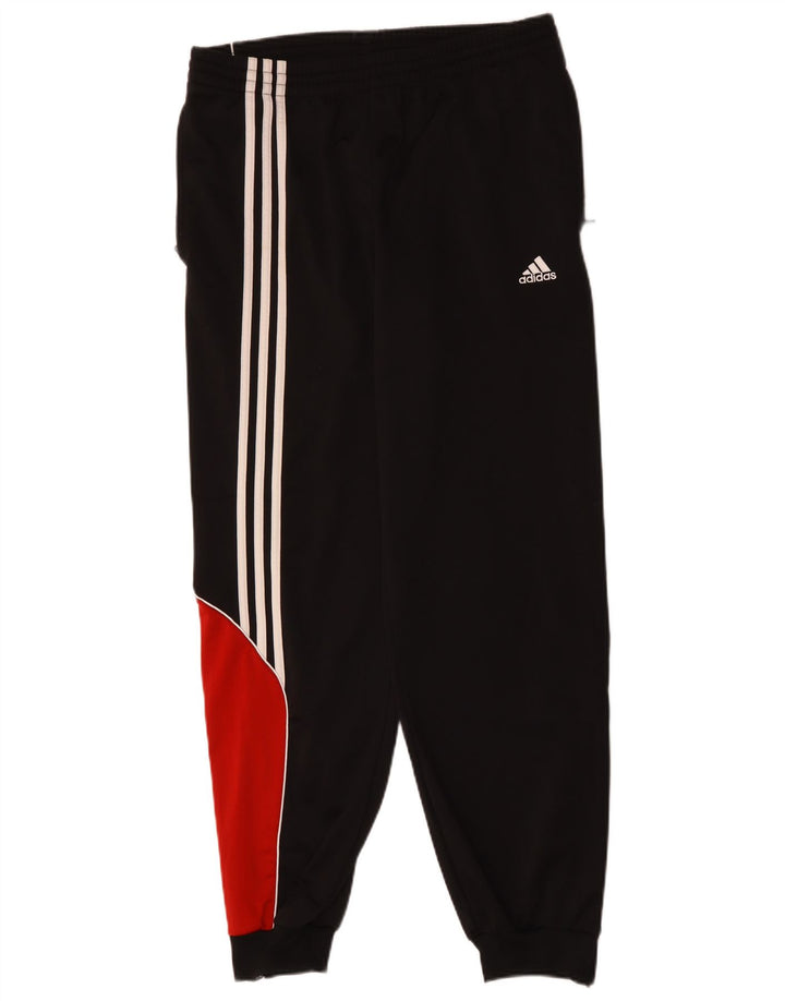 Calça de treino masculina Adidas Joggers UK 40/42 poliéster preto médio