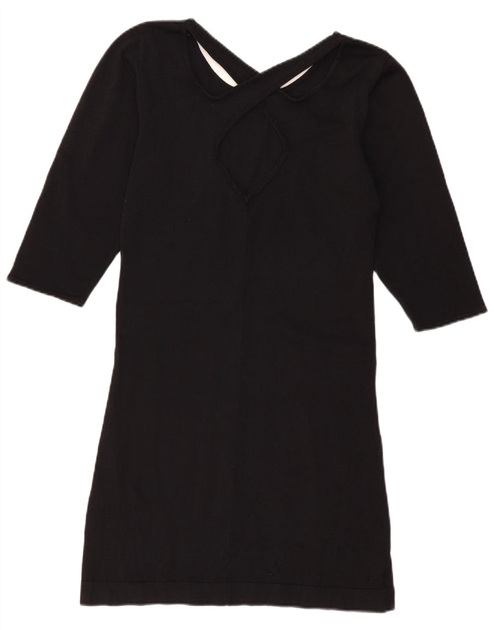 Guess Vestido feminino manga 3/4 Reino Unido 14 grande preto