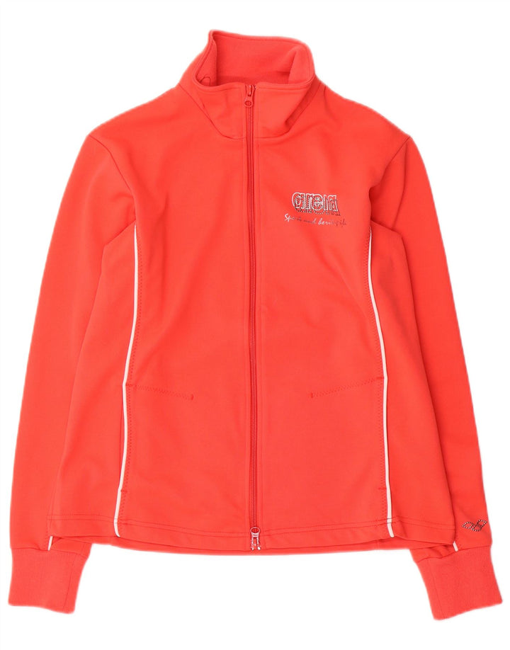 Arena Womens Regular Fit Tracksuit Top Jacket UK 6 XS Poliéster Vermelho