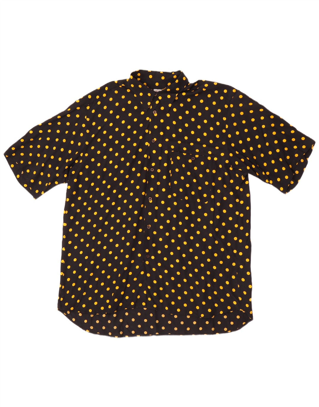 Camisa masculina VINTAGE manga curta média preta manchada