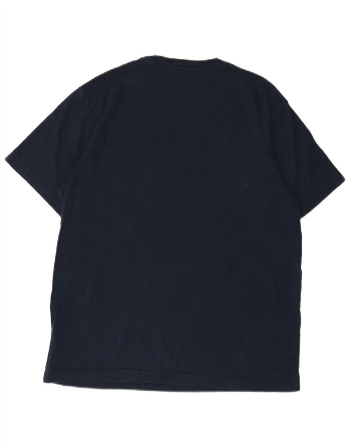 Camiseta masculina EDDIE BAUER Top médio algodão azul marinho
