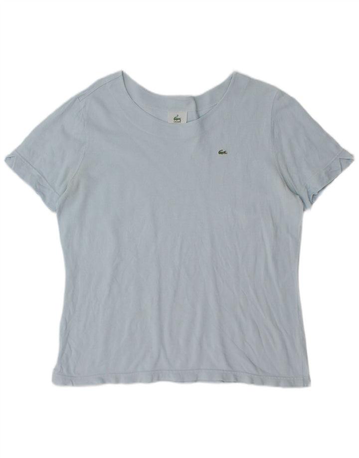 Camiseta feminina Lacoste tamanho superior 48 XL azul algodão