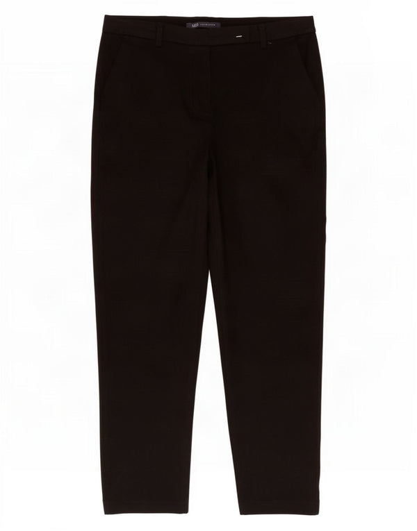Calça feminina reta casual Marks & Spencer Reino Unido 12 médio W30 L26 preta