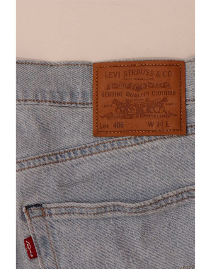 Shorts jeans masculino 405 Levi's W34 grande algodão azul