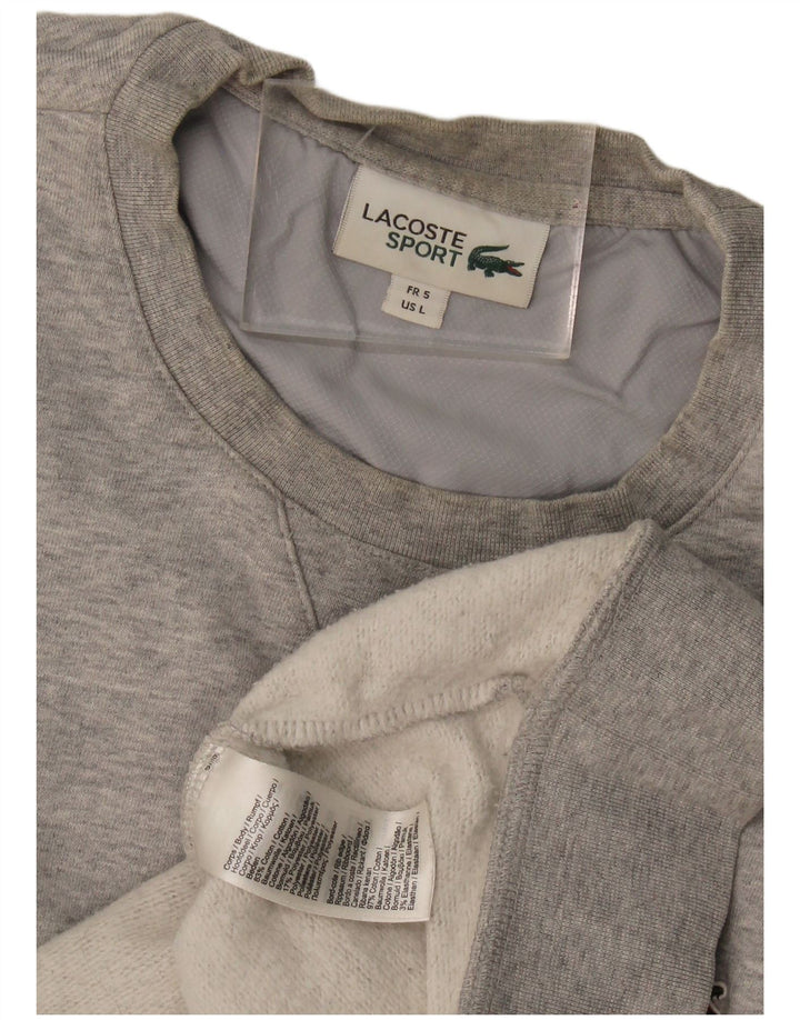 Lacoste moletom masculino tamanho 5 grande algodão cinza