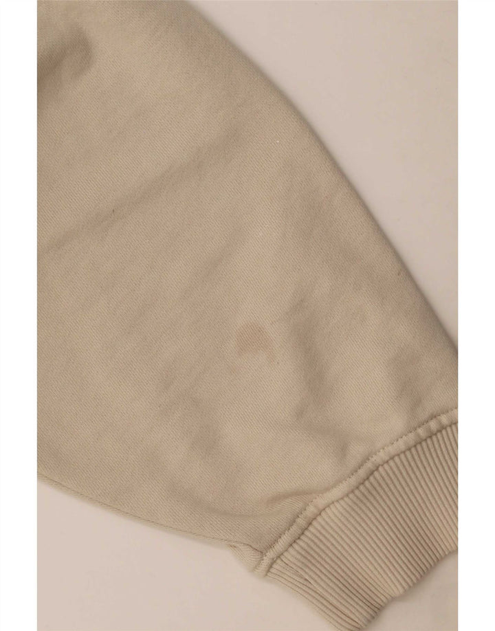 Animal Womens Oversized Crop Moletom Jumper UK 10 Pequeno Off White