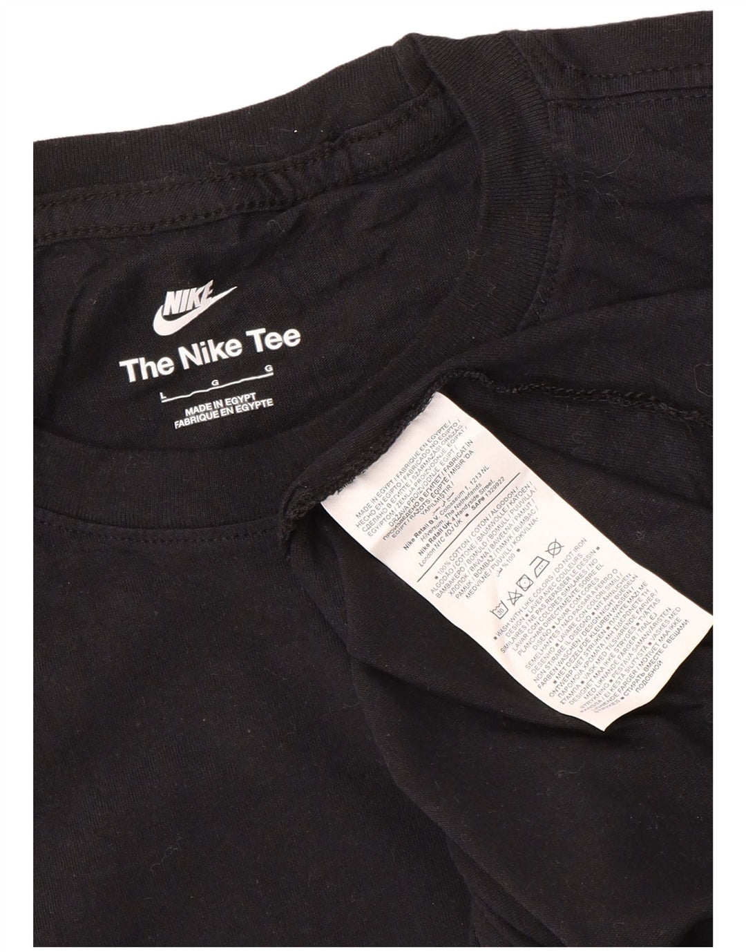 Camiseta masculina Nike grande algodão preto