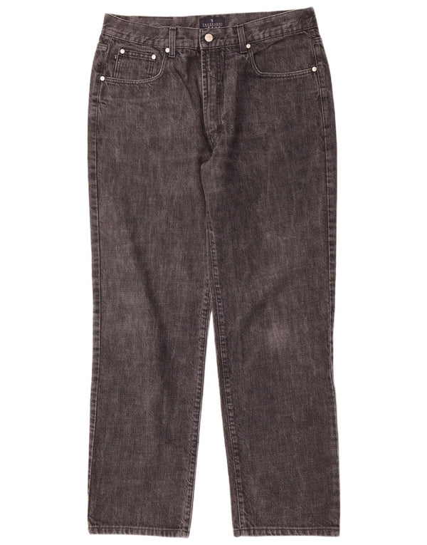 Trussardi Calça jeans reta masculina W36 L32 algodão cinza