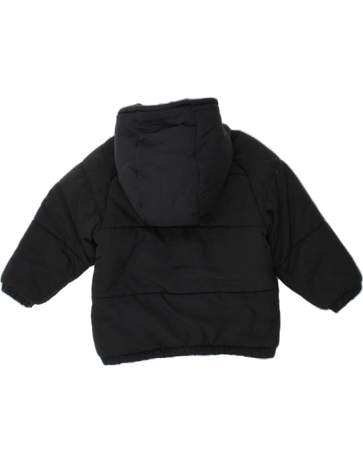 ADIDAS Baby Girls Hooded Padded Jacket 18-24 Months Black Polyester Vintage Adidas and Second-Hand Adidas from Messina Hembry 